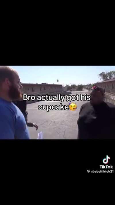 He Finally got his cupcakes