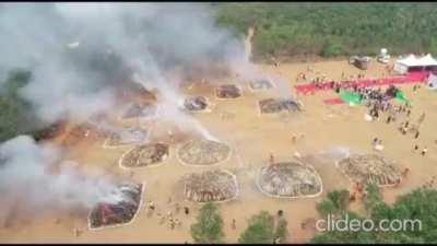 Krishna is honored through these... ur... ritual offerings.