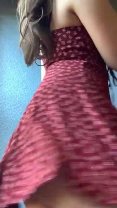 this sundress is a bit risky to wear in public.. 😇