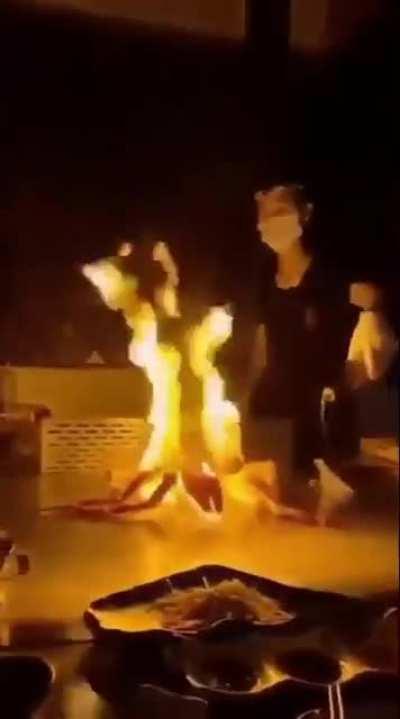 Inhumane way of preparing seafood