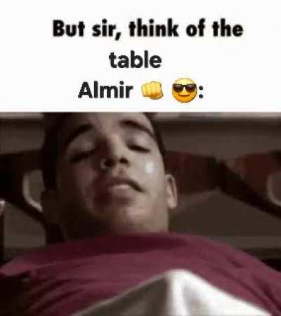 Consider thinking of the table ?