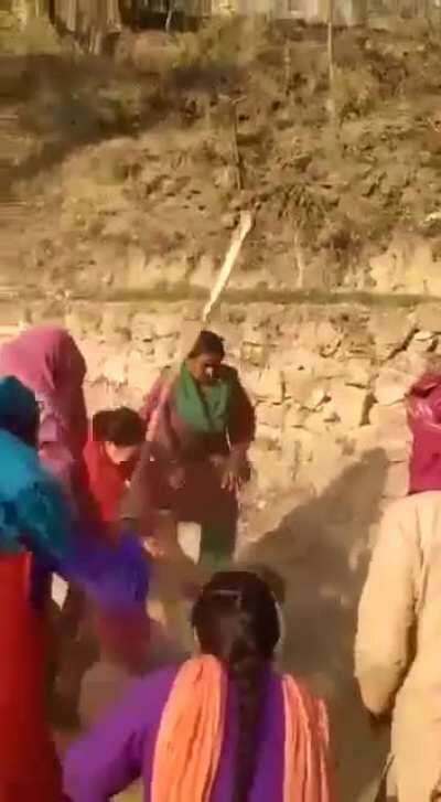 WCGW if you just casually assault a woman in front of other rural women
