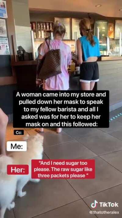 Starbucks barista yelled at in Santee earlier today
