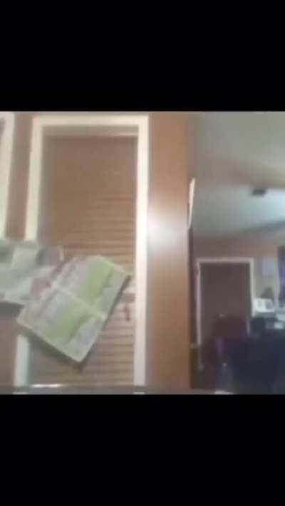 Stacking bricks on a glass coffee table