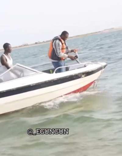 What a nice guy, throwing his catch back in