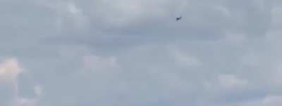 RU POV: The moment of the shooting down of the Ukrainian UJ-22 long-range UAV.