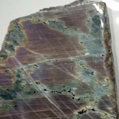 Purple Labradorite, multiple flash angles