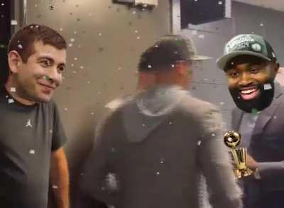 THE BOSTON @celtics HAVE WON THE 2024 NBA CHAMPIONSHIP, EVERYBODY DO THE BANNER 18 BOOGIE #WeGotTheGold