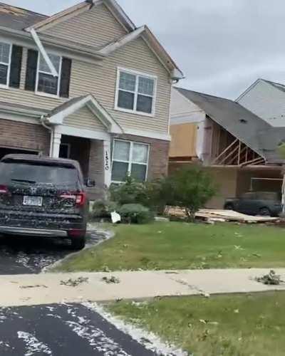 Video I believe taken in south Downers Grove. Aftermath of last nights storm. Sent from a friend.