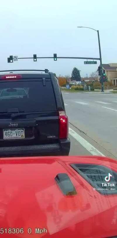 Idiot causes a car accident