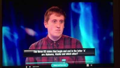 To think of a US state beginning with 