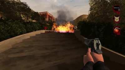 Yes, officer, that IS a way to help a person on fire!