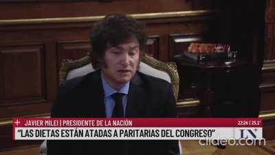Milei sobre el aumento a los diputados y por que ya no sortea su sueldo