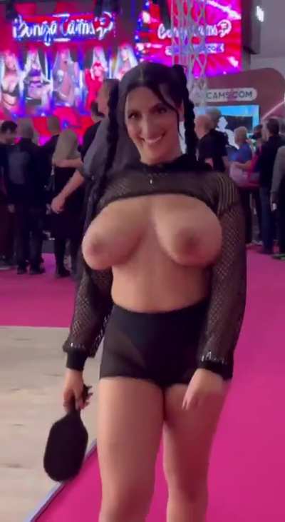 Naughty Girl: Tits Out at an event