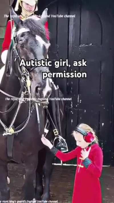 Autistic girl ask permission