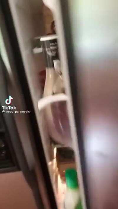 How do you get a koneko down from the frigerator?