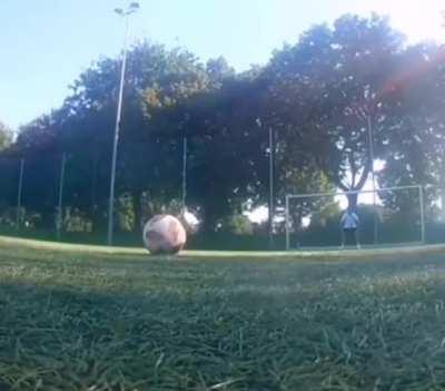 The way he curves the ball is amazing