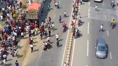 The accident happened yesterday in Rupendehi which killed 2 caught on drone