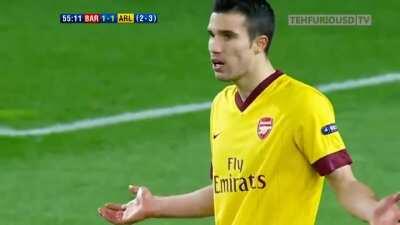 On this day in 2011, Barcelona defeated Arsenal 3-1 in the Round of 16 of the Champions League after losing 2-1 in London. The match would be remembered until this day because of the red card received by Robin Van Persie when the match was 1-1.