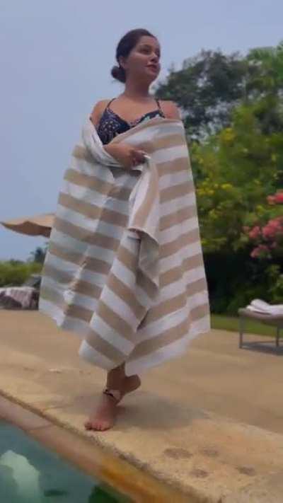 Rubina Dilaik at the pool (New)