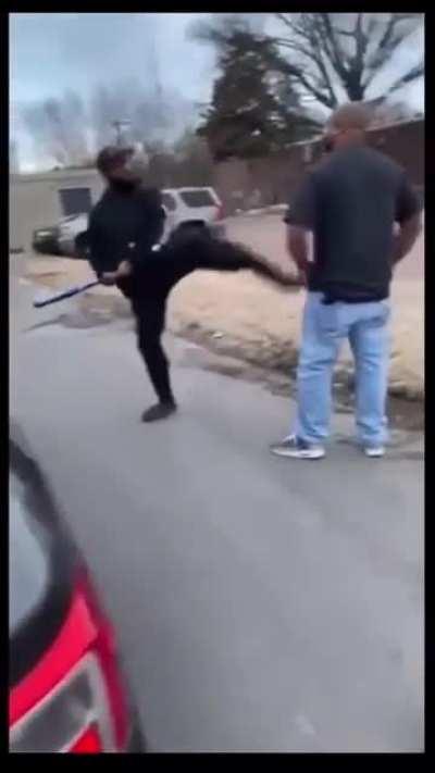 Bro had a bat and still got knocked out😭