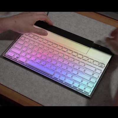 Flux Keyboard - Typing demo with Analog Hall Effect Switches and no CGI