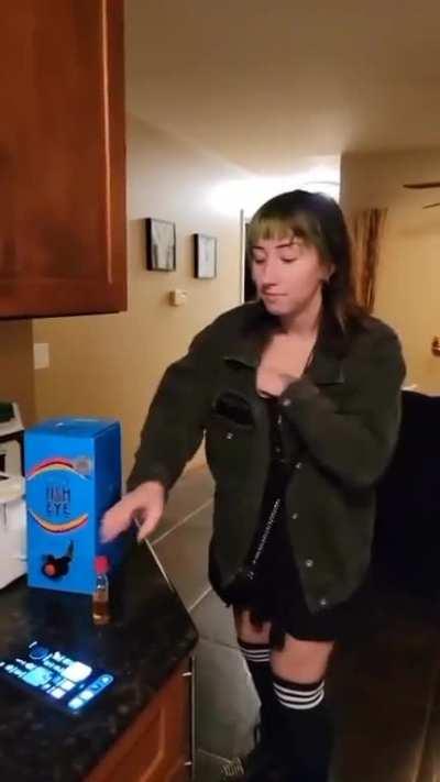 that little awkward laugh