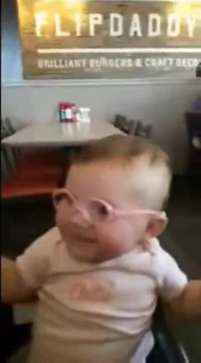 First time wearing glasses