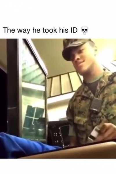 The way he took his ID back tho.... <3
