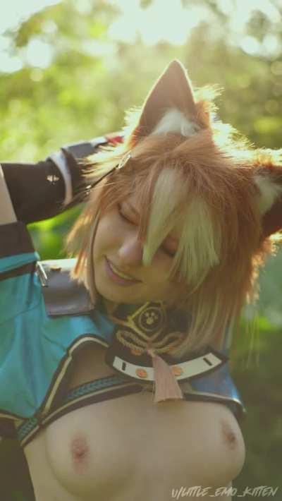 Forest costume malfunction 😳