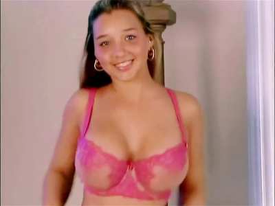 Christina Model - Purple flowered Dress (take off)