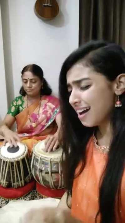 Beautiful rendition by mother-daughter duo.