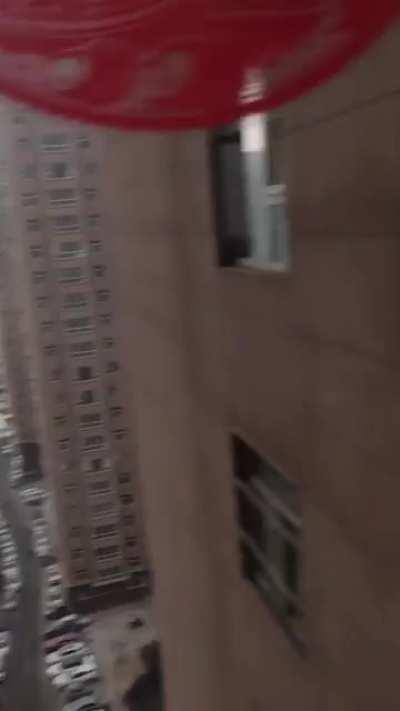 Snowing on only one side of a building