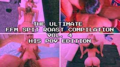 FFM Spit Roast Compilation - His POV