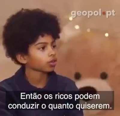 Até uma criança alemã já entendeu oque os governantes estão fazendo...