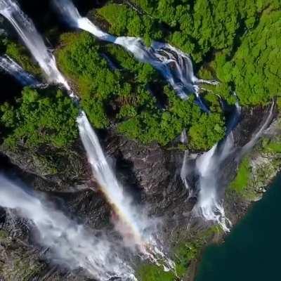 Stunning Seven Sisters Waterfall in Norway