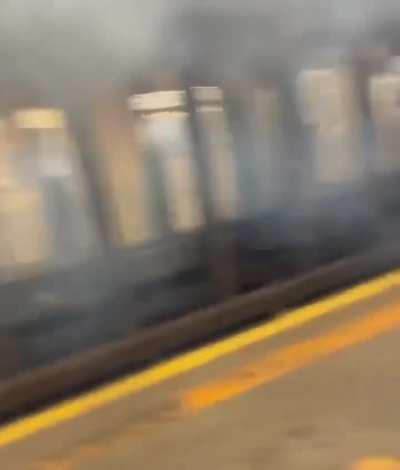 A subway train ran over a bike in NYC