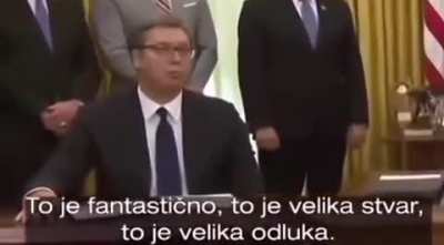 President of Serbia realises he didn't read properly what he signed