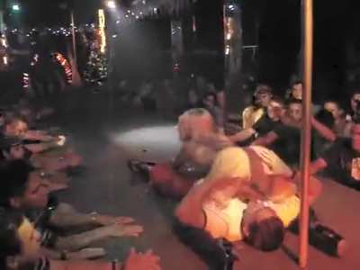 Fernandinha Fernandez can't resist sitting on his face during a strip show