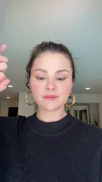 Laminating her eyebrows