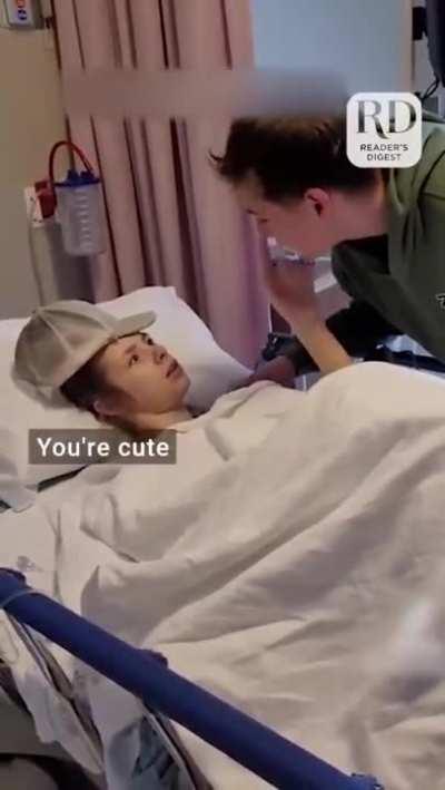 Girlfriend after anesthesia