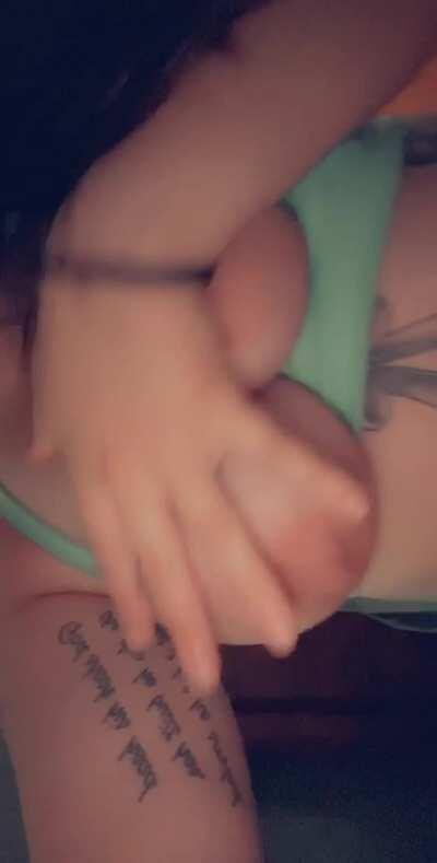 Could you imagine being sprayed by my milk? 😈💦