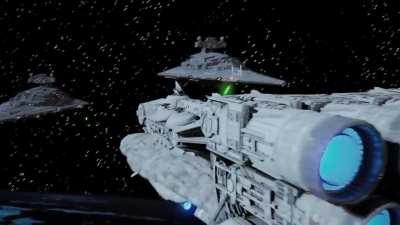Fan-made Corellian Corvette by EC Henry and animation by SkyForge