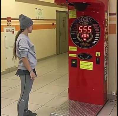 Girls with superpower of Smashing Punching Machine..