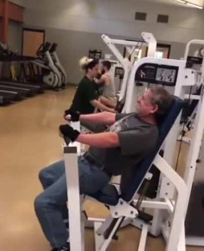 He going on a date and said let me work a lil’ bit…He got the jeans on too