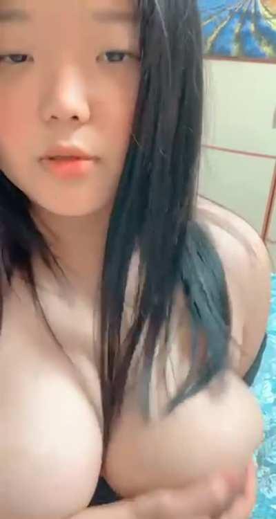 [F23] Just sitting here playing with my tits