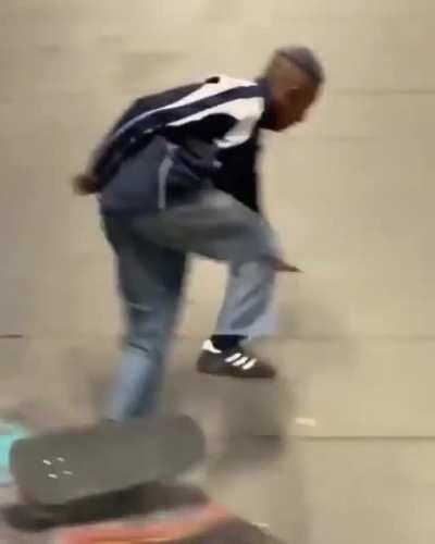 WCGR falling off a skateboard while trying to do a trick