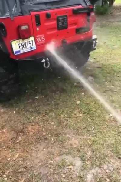 He just like water so much