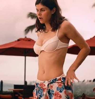 Alexandra Daddario. Try not to get hard and shoot your load. Good luck!! 🤣😍💦💦💦