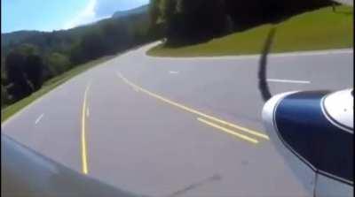 Emergency landing on a highway